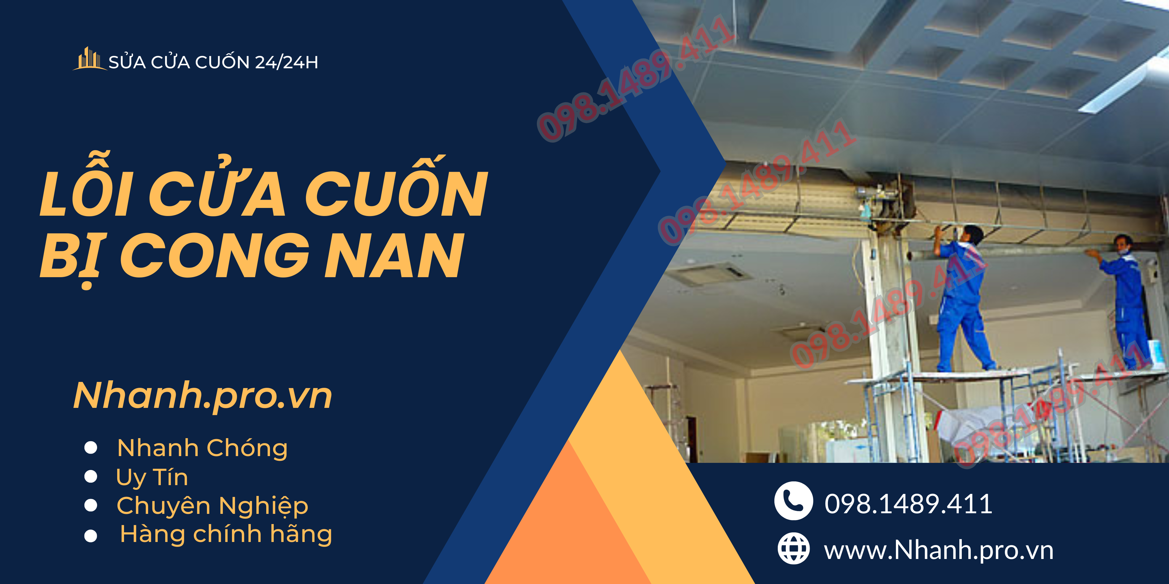 Lỗi cửa cuốn bị cong nan